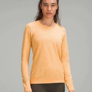 Lululemon Swiftly Relaxed Long Sleeve Summer Glow/Mango Dream Size 0 🧡